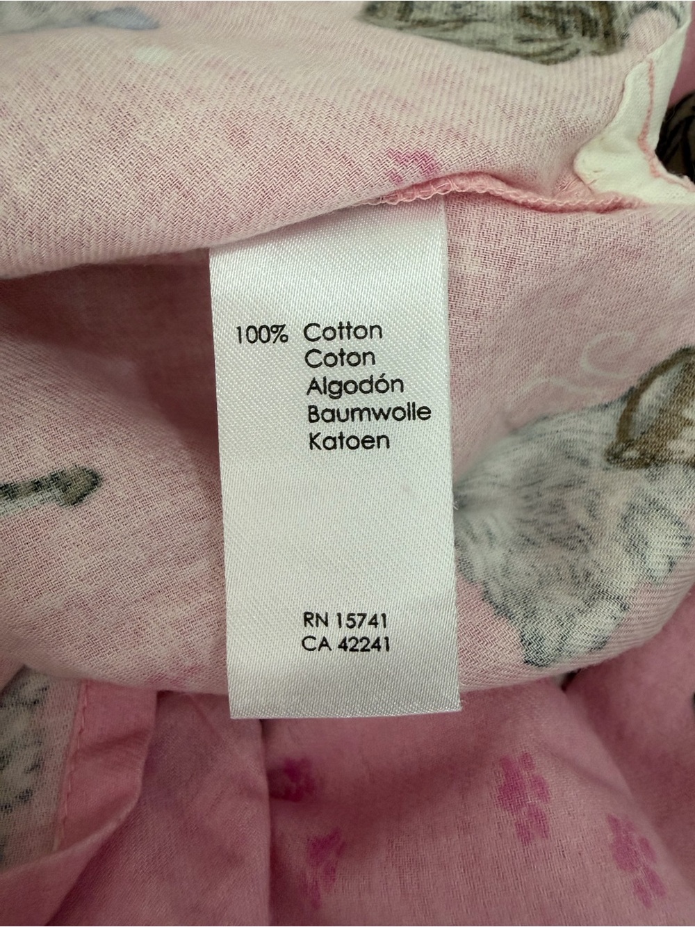 PJ Salvage Lightweight Flannel Pajama Set Cats Coffee Pink Womens M Button front - Picture 5 of 10